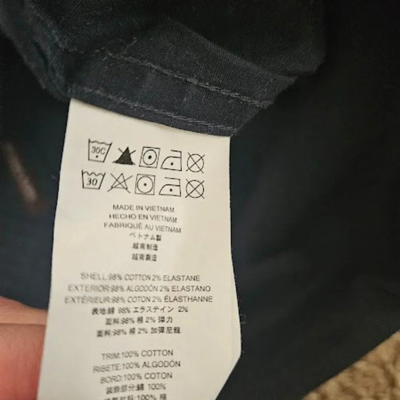 Michael Kors Men Size Large Navy Blue Printed Classic Fit Button Down Shirt - Picture 6 of 6